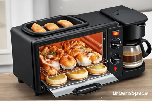 Horno Eléctrico 3 En 1 Cafetera Tostador