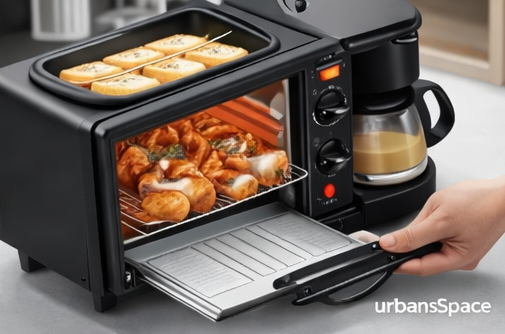 Horno Eléctrico 3 En 1 Cafetera Tostador